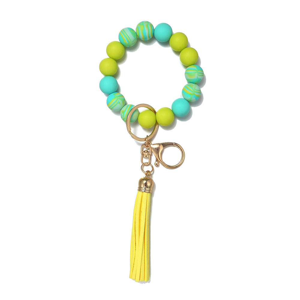 Wholesale Candy Color Bracelet Silicone Keychain